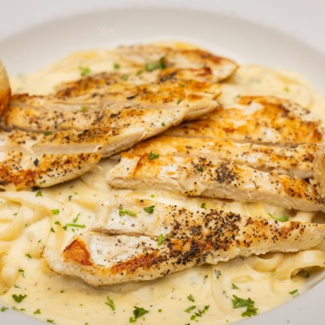 Chicken Alfredo.
