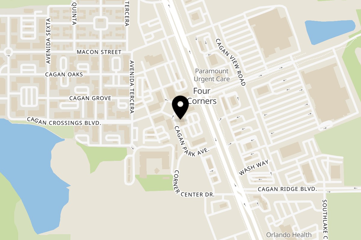 Map showing the location of I Love NY Pizza on 532 Cagan Park Ave in Clermont